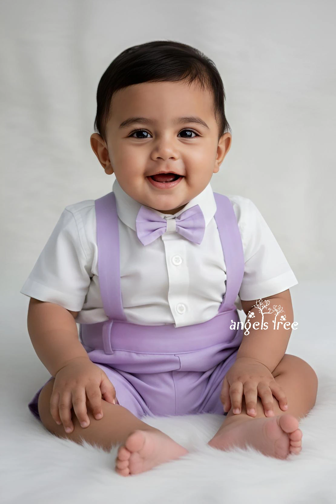 Baby boy Baptism dress 07 Shirt with Romber - Image 1