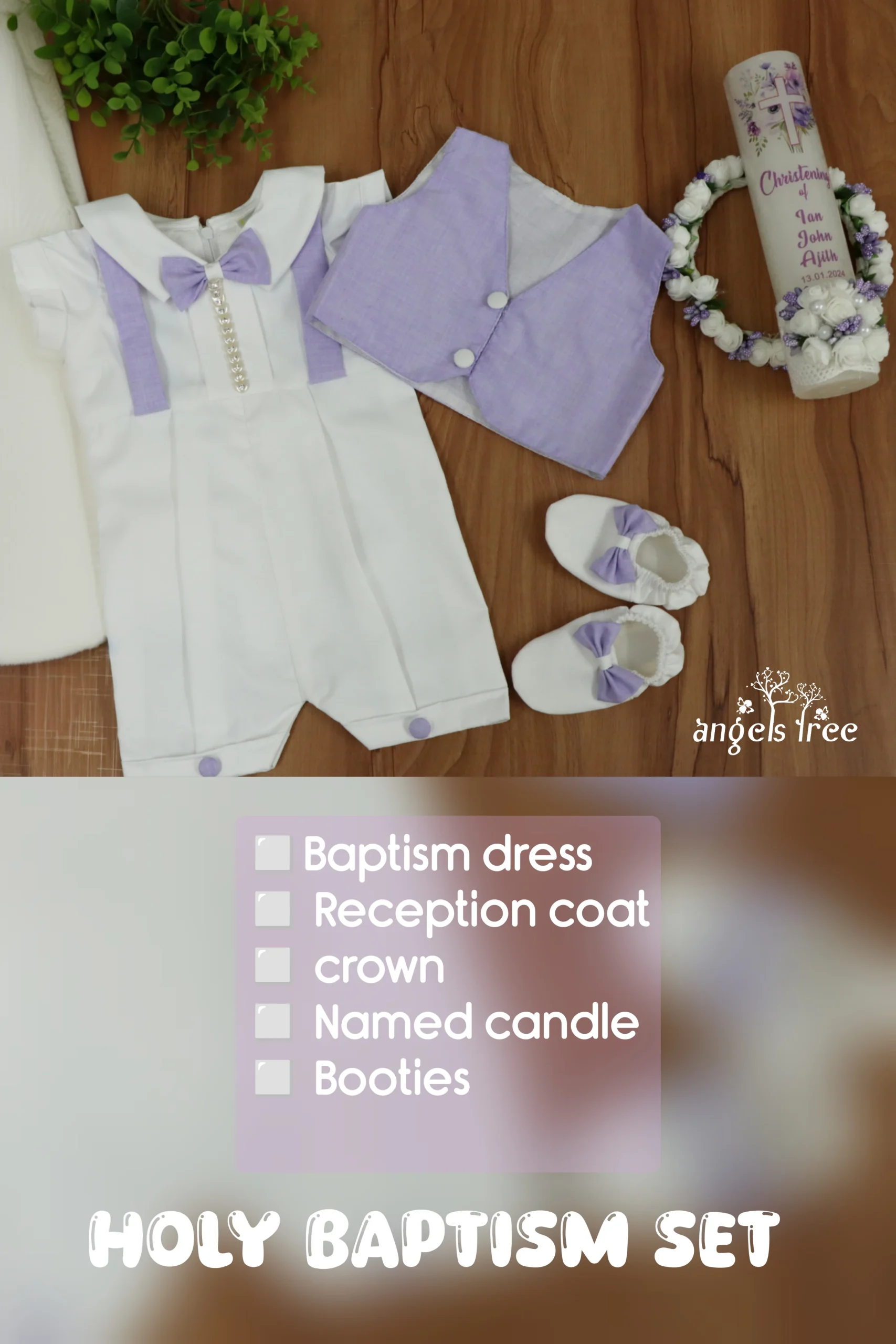 Baby boy Baptism set (5) Baptism set - Image 1