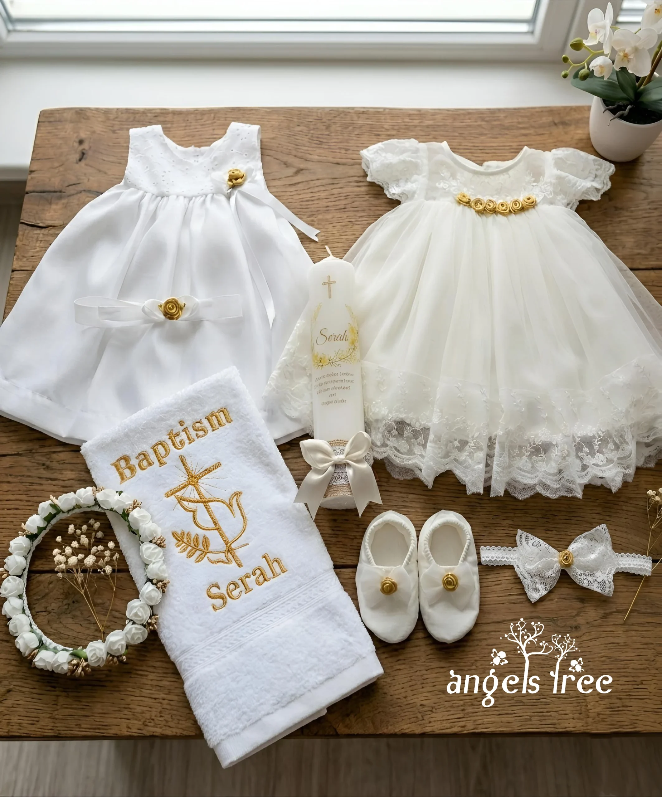 Baby girl Baptism set (6) Baptism Set - Image 1