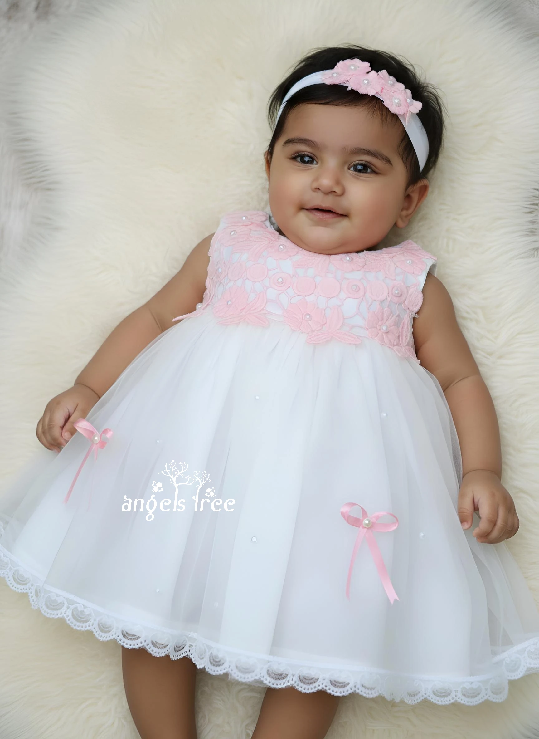 Baby girl baptism dress 02 Baptism Frock - Image 1