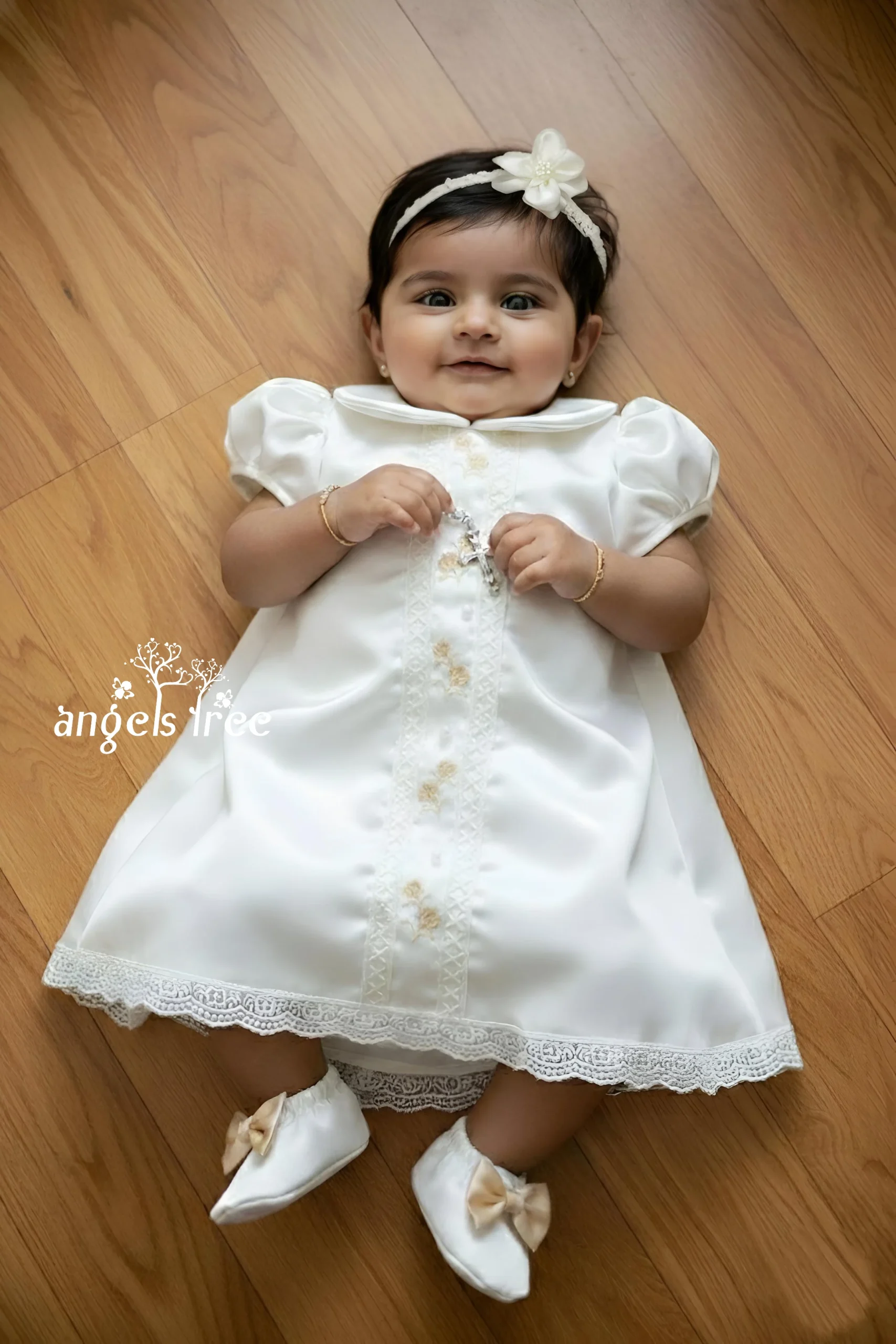 Baptism dress (27) Baptism Satin Frock - Image 1