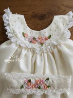 Baptism  Satin Frock - Image 3