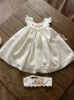 Baptism  Satin Frock - Image 2