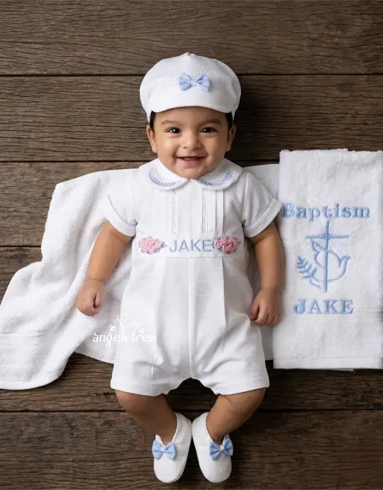 Baby boy baptism dress (25) Baptism Hand work Romber - Image 1