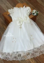 Baptism Embroidery Full Length Frock - Image 4