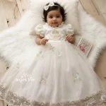 Baptism Embroidery Full Length Frock