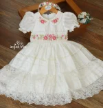 Baptism hand work frock - Image 3